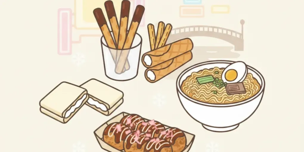 Illustration for Osaka Snacks 101: 5 Street-Food-Coded Treats You Can Order in the US